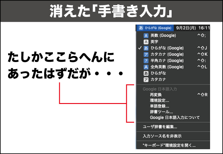 ｐｃで便利なgoogle手書き検索 あれ メニューが消えて検索できない 実は 手書き入力 に変更